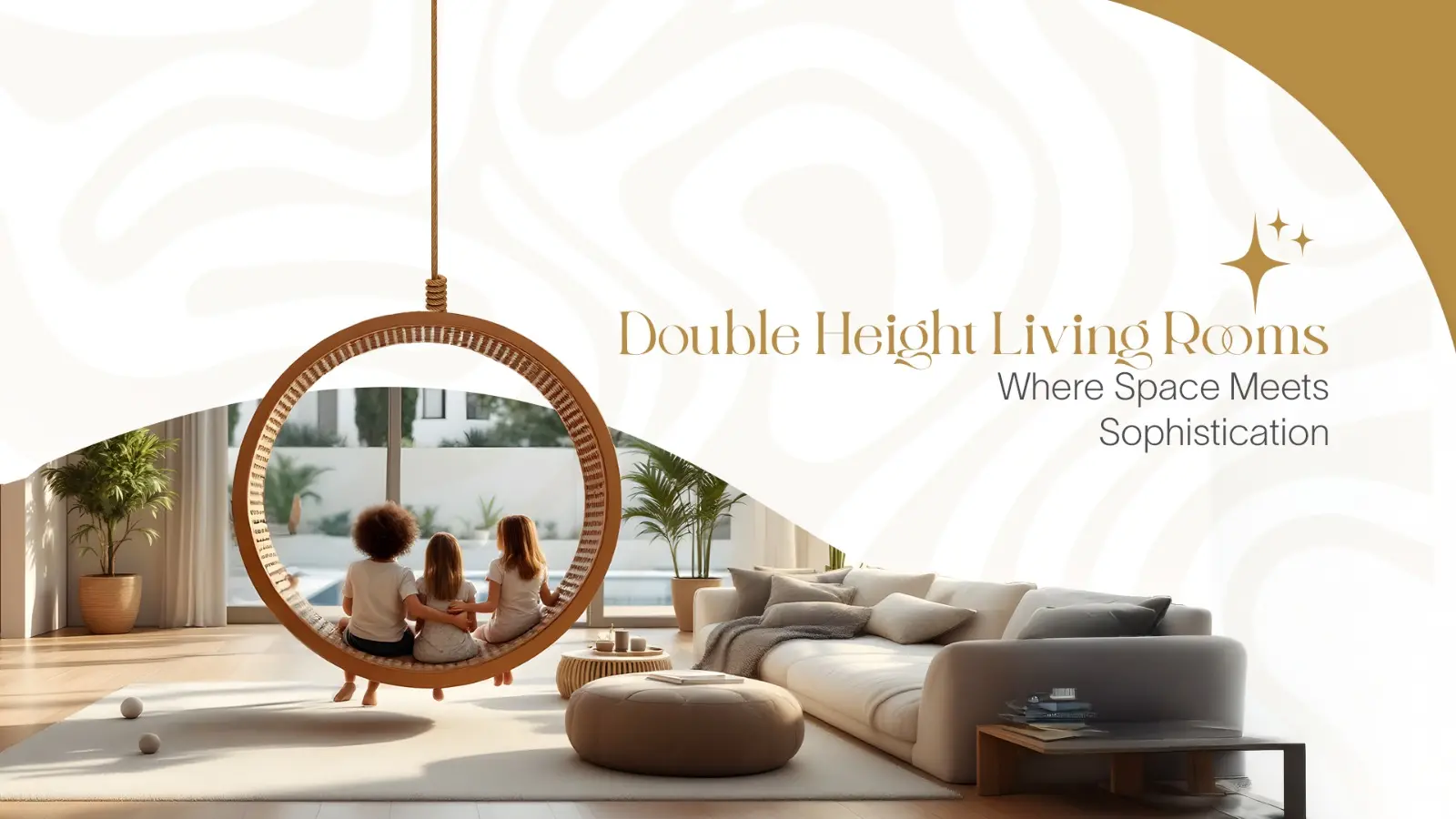 Double Height Ceiling Living Room